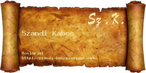 Szandi Kabos névjegykártya